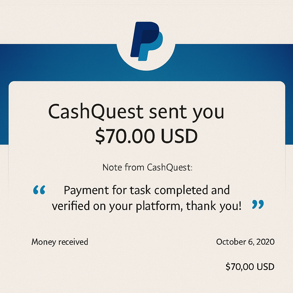 PayPal Payment Proof